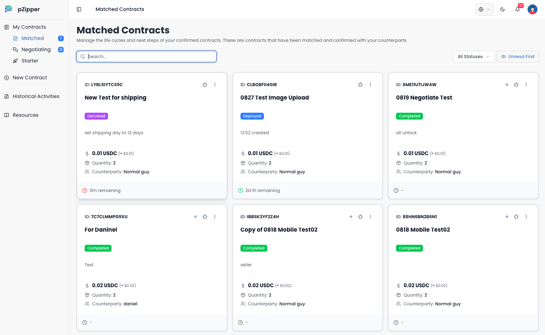 matched-contracts