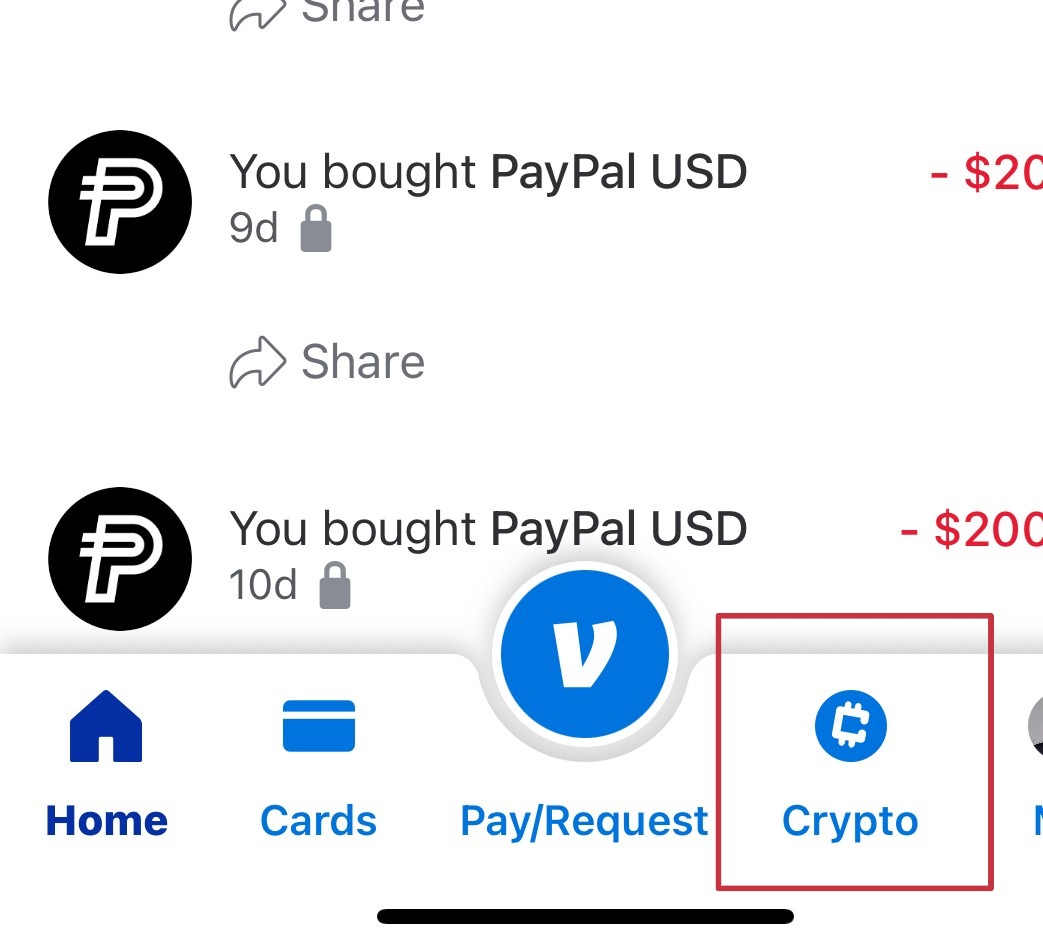 Venmo Crypto Tab